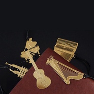 Metal music instrument bookmark