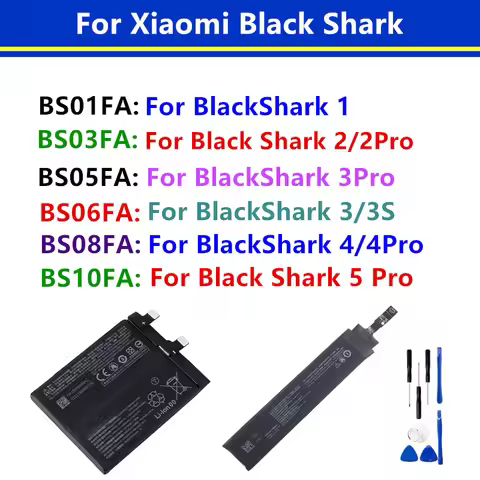 2025 Battery For XIAOMI BS01FA BS08FA BS06FA BS05FA BS10FA Battery For Xiaomi Black Shark1/2 5 5RS 5