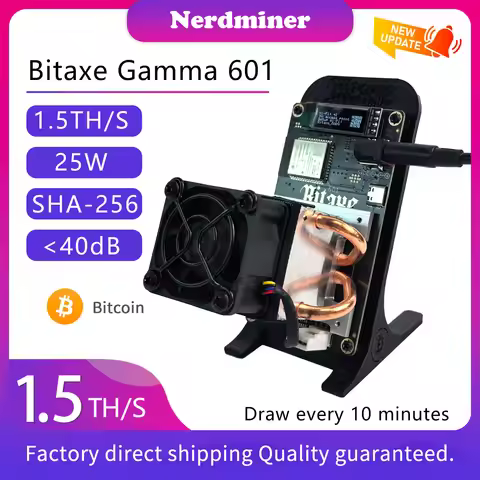 Bitaxe Gamma 601/602 1.5TH/S SHA256 Bitcoin Miner 18~25W Ultra Low Power Home Mining ASIC Crypto Min