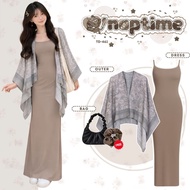 Simple and Modern Teenage Outfit (Outer Arwen + Inner Dress + Bag) Latest Outfit SET TD 461