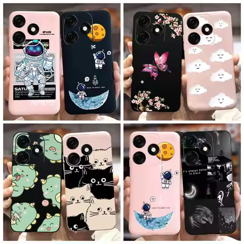 For Tecno Spark 20 Case Spark 20C Cute Dinosaur Cartoon Cover Soft TPU Phone Case For Tecno Spark 20