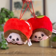 Monshi Apple Keychain Monchichi Head Bunch Elastic Type From Aomori And Nagano