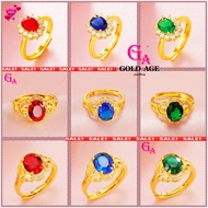 GA Jewellery Fashion Accessories Cincin EMAS Adjustable Diamond gold plated batu permata COCO Ring 24k Jad Korea PEREMPUAN bangkok