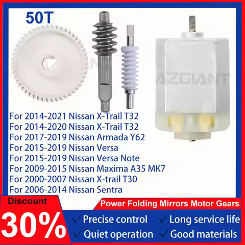 Car Exterior Folding Mirror Motor Gears Set For Nissan X-trail T30/T32 Sentra Armada Y62 Versa Note 