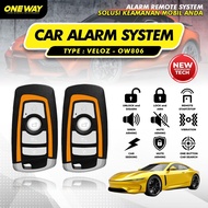 OneWay Car Alarm Remote System / Car Alarm System Type Veloz OW806 Complete Set Universal Car