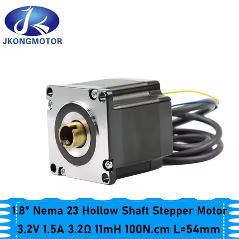 JKM Nema 23 Stepper Motor Hollow Shaft Bipolar 1Nm 1.5A 57x57x56mm Stepping Motor 15mm Shaft for CNC