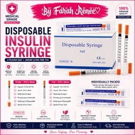 Disposable Insulin Syringe [ 1 BOX ] 0.5ml + 1ml 31G x 8mm Medical Grade