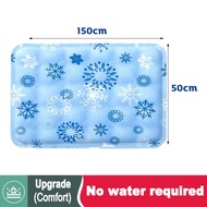 Blue Cooling Mat/ice mat mattress with snowflake pattern Rapid cooling to 18°C Sizes 50x150cm 70x17