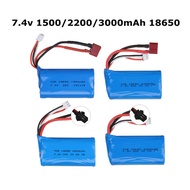 7.4V 1500Mah/2200Mah/3000Mah 18650 Lipo Battery For Q46 Wltoys 10428 /12428/12423 WPL Mn99s D90 U1