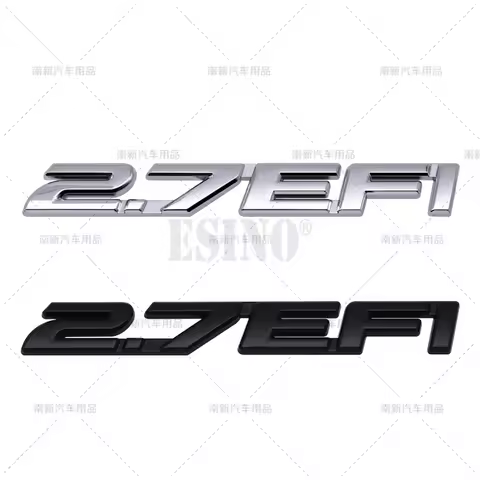 3D ABS 2.7 EFI Car Emblem Badge 12.4x1.6cm Sticker for Toyota Hilux Prado Hiace Tacoma Rear Trunk Ta