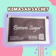 MERAH BROWN SUGAR SACHET +- 250 PCS || SACHET PACKAGING PER SACHET 6 GR