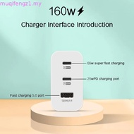 160W super fast charging Travel conversion charger adapter 3-port for ios/Type-C/Mi cell phone charg