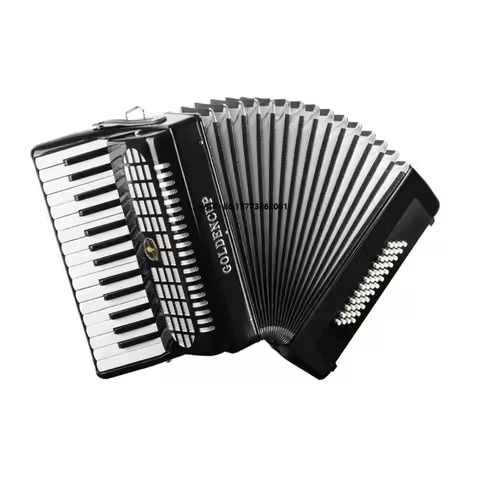 Chromatic 30 Keys 48 Bass Black Celluloid Piano Keyboard Accordion Instrument Acordeon JP3048A