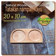 Wooden Tray + Wooden Tray Coaster 10x20 cm Wooden Coaster Tray 7