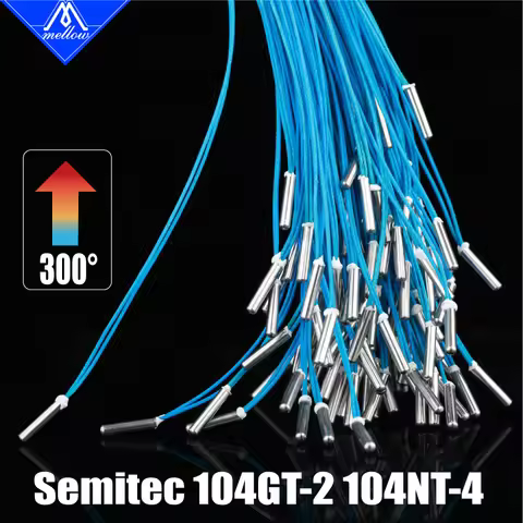 Mellow High Temperature ATC Semitec 104GT-2 104NT-4-R025H42G Thermistor Cartridge 104 for V6 Volcano