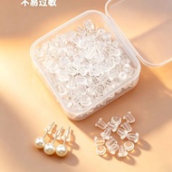 Ear Plug Silicone Ear Plug Transparent Plastic Silicone Leather Plug Ear Cap Earring Back Plug Anti-