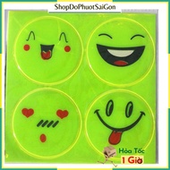Smiley face reflective sticker