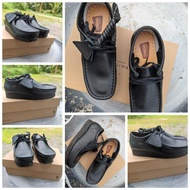 [FREE GIFTS 🎁]CLARKS WALLABEES BLACK GENUINE LEATHER