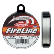 FIRELINE Beading Thread 6lb (0.006"/0.15mm) Crystal 50yards/spool.