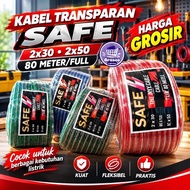 Transparent Cable 2x30 2x50 2x80 100Y (90M FULL) Strand Per Roll 2line -/audio speaker cable monster
