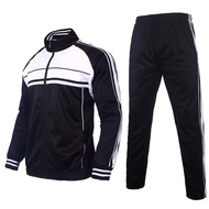 Megub Tracksuit for men outfit 2 pieces classic sweat Striped jogging suit set outwear