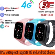2024 New SIM 4G Kids Smart Watch GPS History Location Display HD Video Call Camera SOS Waterproof LB