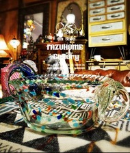 TAZU聖誕新年精選：超靚琉璃手品得意吉祥如意大象生果盤，份量十足，造型典雅生動～好靚29x17x13cm