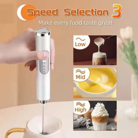 Portable Electric Milk Mixer, Handheld Mixer, USB Mini Coffee Machine Mixer, Cappuccino Cream Mixer,