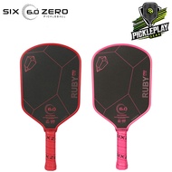 Six Zero Ruby Pro Pickleball Paddle - Red / Rubine (14mm)
