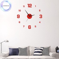 jiarenitomj DIY Wall Clock For Home Office Frameless Modern 3D Wall Clock Mirror Stickers Hotel Room Design School Decoration sg