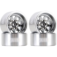 INJORA 1.0 Beadlock Wheel Stamped Steel Beadlock Deep Dish 1.0" Wheels for Axial SCX24 Gladiator Dea