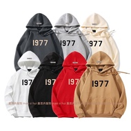【ESSENTIALS】American Flocking 1977 Sweatshirt Hooded Couple's Loose Cotton Long-Sleeved Autumn And W