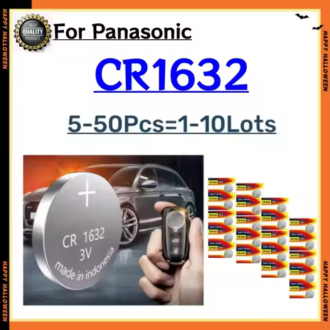 5-50pcs For PANASONIC CR1632 CR 1632 3V Lithium Battery For Watch Calculator Clock Remote Control To