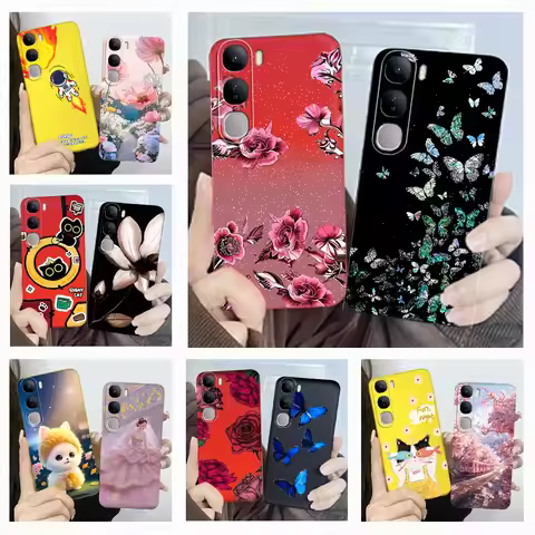 Case For Vivo V40 Lite V40SE Y200 Y300 Funda Flower Girl design Soft Back Cover For Vivo V 40 Lite 4