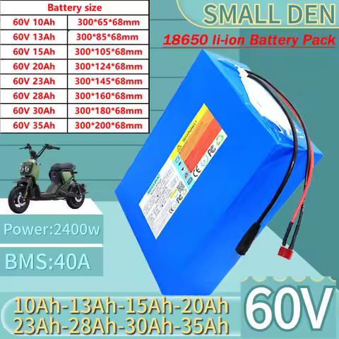 NEW 18650 60V 10Ah 13Ah 15Ah 20Ah 23Ah 28Ah 30Ah 35A Lithium battery pack With BMS For 2500W electri