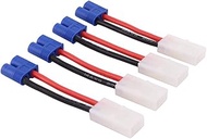 4pcs Tamiya Female to EC3 Style Male Connector Adapter - 14awg 2in Wire(C24-4)