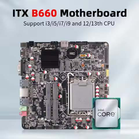 SZKIOSK intel Mini Motherboard B660 Support lga 1700 cpu Mainboard 12th/13th i3/i5/i7/i9 CPU DDR4 32