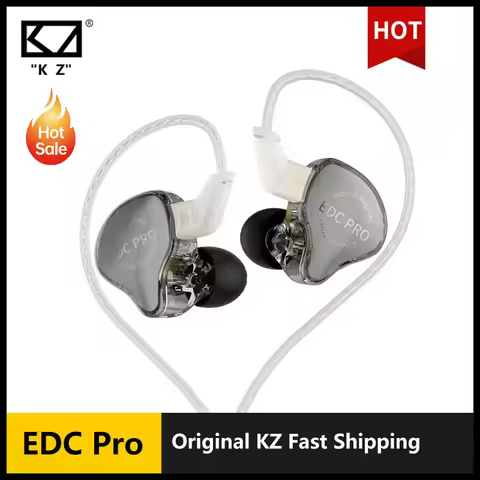 KZ EDC PRO HIFI Best In-ear Wired Earphone Large Dynamic Drivers Monitor Headphone