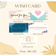 Wish Card/ Gift Card / Wedding Card / Special Wish