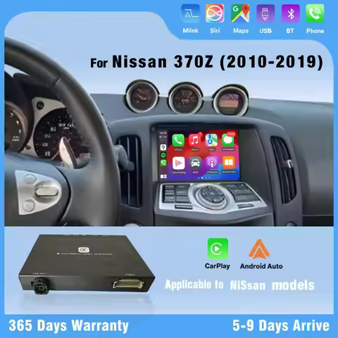 Wireless Carplay for Nissan 370Z Fairlady Z34 Support Android Auto Mirror Link Front Reverse Camera 