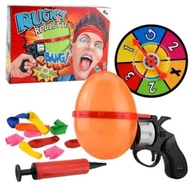 ☌ ♀ ❥ ✈ ○ FG Russian Roulette Model Balloon Gun Pistol Bang Party Game Fun Tricky Toy Gift