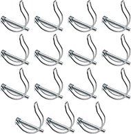 Pack of 15 Collapsible Cotter Pins, 6 x 45 mm, D Shape Locking Pin, Galvanised Carbon Steel Pipe, Fo