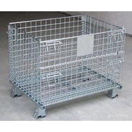 HY/ Factory Storage Cage Car Cap Cage Traction Cage Trolley Matching Tray Spreader with Casters Metal Mesh Box OENF