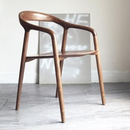 Comfortable Furniture Solid Wood Black Whole Set Mete Armchair Household Tenon Chair Type Walnut Din