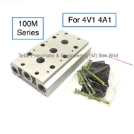 Pneumatic Solenoid Valve For 4V110-06 4V120-06 Manifold Base 100M Series