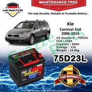 Münster Robust MF CMF 75D23 | 75D23L (60AH) Car Battery Bateri Kereta for Kia Carnival 2nd 2006-2014