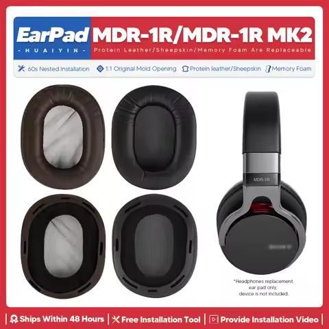 Replacement Ear Pads For Sony MDR 1R 1RMK2 Headphone Accessories Earpads Headset Ear Cushion Repair 