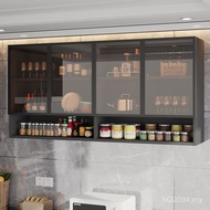 Wall Cabinet Glass Wall Ready Stock Closet Household Solid Wood lw0 Wine Cabinet Bathroom Locker Bal