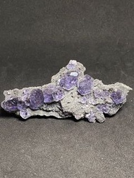 高品質⭐️多晶體⭐️福建 坦桑色藍螢石 天然 礦石 原石 purple Fluorite