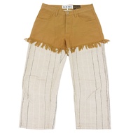 สภาพดีเยี่ยม ▲กางเกงขายาวผ้าผสมป่านและลินิน LOEWE x Paulas Ibiza S2292032IB สีน้ำตาล ไซส์ 34 ของแท้ 